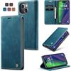 Cracedily Cover per iPhone 15 Plus Case, Custodia Cover Pelle Premium Portafoglio con Porta Carte Magnetica Supporto Protezione Flip Case Custodia per iPhone 15 Plus, Blu-verde