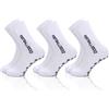Fentar 3Pezzi Calzini Grip Calcio, Calze Antiscivolo Calcio con Puntini in Silicone, Calze Calcio Comode, Calzettoni Calcio Traspiranti, EU39-46 Calzini Antiscivolo Uomo per Calcio Trekking (Bianco)