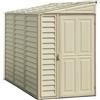 Duramax Plastica Sidemate Shed, 06625, 1.2 x 2.4 m, Avorio