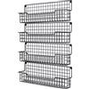 AURIKAR Portaspezie da parete, organizer per spezie per armadio e porta della dispensa, set di 4 portaspezie da appendere, salvaspazio, per cucina, nero