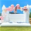 Castello rimbalzante gonfiabile bianco di grado commerciale da 4 m x 4 m per bambini Supporta fino a 660 libbre Forniture per feste in giardino domestico - White