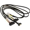 KALEA-INFORMATIQUE Cavo PCIe 5.0 con connettori MCIO 8i 74 pin a 2x SFF-8639 68 pin U2 U3 lungo 80 cm.