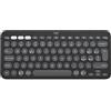 Logitech Pebble Keys 2 K380s, Tastiera Bluetooth Multidispositivo con Tasti di Scelta Rapida Personalizzabili, Sottile e Portatile, Easy-Switch per Windows, macOS, iPadOS, Android, ITA QWERTY, Grafite