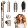 JINYAWA Spazzola Asciugacapelli 6 in 1 - Phon Spazzola Professionale con Tecnologia Ionica/Temperatura Costante, 4 Livelli di Calore + Aria Fredda, 110.000 RPM, Design Ergonomico Ultra Leggero