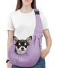 Pawaboo Borsa a Tracolla per Cani con Fibbia Regolabile Portacarte a Mani Libere, Guinzaglio di Sicurezza per Cuccioli e Gatti, Tracolla Extra Larga Porta-Animali, Fino a 12 Lbs, Viola