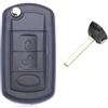 onetop1 Ricambio 3 Tasti Remote Flip Chiave Auto Case Styling per Land R0ver Range R0ver Sport LR3 Discovery HU101 Slot Portachiavi Case Chiave Auto Lock Shell Key Case Ricambio Auto Accessori Auto