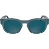 CALVIN KLEIN Jeans Unisex Adult Sunglasses CKJ25601S - Blue To Blue Havana with Solid Blue Lens