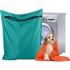Coptiner Borsa per biancheria per animali domestici che mantiene la lavatrice libera da peli di cani e gatti, per biancheria da letto, asciugamani, giocattoli, collari (Blu)