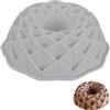 gvivej Stampo in Silicone per Torte, 23 cm Teglia per ciambellone in Silicone, Stampo per la Preparazione Della Torta Mousse di Pane, Grigio