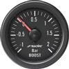 Simoni Racing BV/B Black line Strumento Indicatore Meccanico di Pressione Turbo+VAC, Universale per Auto o Camion, con Display Retroilluminato Led Bianco