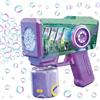 KOIROI Pistola a Bolle per Bambini, Macchina Automatica Con Luci LED E Soluzione,12 Buche Pistola Macchina per Bolle di Sapone Bambini,Sparabolle di Sapone Portatile per Feste Compleanno All'aperto Matrimoni