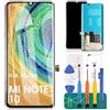 SRJTEK Per Xiaomi Mi Note 10 LCD Per Xiaomi Mi Note 10 Pro Sostituzione Dello Schermo Per Xiaomi Mi Note 10 Lite Touch Screen Digitizer Assembly Kit di Riparazione (nero, non per Redmi Note 10/10 pro)