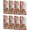 Elrene Bordered Fall Tovaglioli, Set di 8, Poliestere, Multi, 43,2 x 43,2 cm