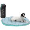 FurHaven Small Dog Bed Trail Pup Travel Pillow Mat w/Stuff Sack, Washable - Aqua/Granite Gray, Small