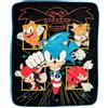 Franco Sonic The Hedgehog - Set di biancheria da letto in morbido peluche Sherpa per bambini, 127 x 152,4 cm (prodotto con licenza ufficiale)