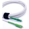 Elfcam® - Cavo Fibra Ottica LC/APC per SC/APC Simplex Monomodale 9/125μm OS2 LSZH, Bianco (7M)