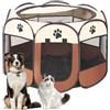 Lighterday Cucciolo Portatile che Corre,Box per Cane da Corsa Stabile Guscio Gatto Pieghevole,Cane Elastico in Tessuto Oxford Impermeabile,Cane Gabbia Per Gatto,Cane,Caneconiglio(Colore Caffè,S,8)