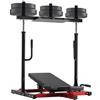 VEVOR Macchina per Pressa per Gambe Verticale, Attrezzatura Regolabile per Allenamento con Pressa per Gambe in Acciaio al Carbonio, per Palestra Domestica Capacità di 249,5 kg Nero Rosso