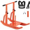 VEVOR Slitta con Pesi, per Dischi 25 e 51 mm Slitte per Allenamento Fitness per Migliorare Velocità negli Esercizi Atletici, Attrezzatura per Allenamento con Maniglia Regolabile in Altezza, Arancione