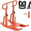 VEVOR Slitta con Pesi, per Dischi 25 e 51 mm Slitte per Allenamento Fitness per Migliorare Velocità negli Esercizi Atletici, Arancione, Attrezzatura per Allenamento con Maniglia Regolabile in Altezza