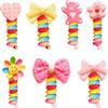 MEMOFYND 7 elastici colorati per capelli, con cavo telefonico, elastici per capelli a spirale, elastici per capelli in plastica, supporto per coda di cavallo, elastici per capelli per ragazze
