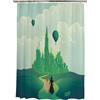 Franco, Collectibles Wicked Elphaba & Glinda, Set di 13 tende da doccia in microfibra e anelli, 178 x 183 cm, prodotto con licenza ufficiale