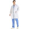 MISEMIYA - Camice da Laboratorio Unisex - Camice per Laboratorio di Chimica Uomo - Camice Medico Uomo Q816 - Medium, Bianco