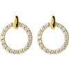 BRONZALLURE Orecchini Donna placcati Oro Giallo 18k - Orecchini a Lobo Anallergici con Anelli in Pavé di Cubic Zirconia - Gioielli Made in Italy - Idea Regalo Compleanni, Anniversari, Festa Donna