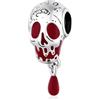 Rimgoris Braccialetti Da Donna In Argento Sterling 925 Con Ciondolo A Forma Di Teschio, Ciondolo Per Bracciale Da Donna Halloween Con Zirconi