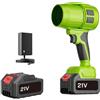 YEOOIYCW Soffiatore di fogli senza fili con 2 batterie 21 V, motore 33000 giri/min, 5 m³/min, flusso d'aria turbo,soffiatore elettrico per bolle di foglie,auto, foglie, neve, polvere (1 batteria)