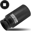DAKCOS 1/2 Chiave Bussola 27mm a 12 Punte, Nero,1 Pezzi,Cr-Mo