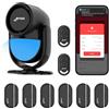 CPVAN Allarme Casa Senza Fili (2.4GHz WiFi), PIR WiFi Sensore di Movimento, fai da te Antifurto Casa Wireless, 9 pezzi-Kit (PIR Host Allarme, 6 Sensori Porta/Finestra, 2 Telecomandi),Nero