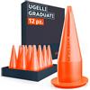 Presch Set Punte per Silicone 12 pz. con scala integrata - Per tutte le pistola per silicone da 600 ml - Ugelli a punta aperta - flusso elevato