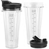 SWAWIS Kit di 2 Bicchieri Sostitutivi per Frullatore da 24oz (710ml) Compatibile con Ninja Frullatore CB350EU BN800EU BN750EU BN650EU BN495EU CB100EU Accessori di Ricambio per Bicchiere