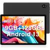 DOOGEE U10 Tablet 10 Pollici Android 13 9GB RAM + 128GB ROM/TF 1TB Quad-Core 2.0 GHz, Tablet in Offerta Bluetooth 5.0 | WiFi-6 | 5060mAh | 1280 * 800 | 5MP+8MP Tablet PC, TÜV Luce Blu Bassa