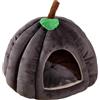 Generic Letto per gatti di zucca, casa per gatti di Halloween al coperto | Letti grotta per cani di piccola taglia a forma di zucca,Grotta per animali antiscivolo per gatti da interni, cani di piccola taglia