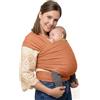 Boba Baby Wrap Carrier - Marsupio originale per neonati (3,2-15,9 kg), morbido, sicuro, a mani libere ed ergonomico, ideale per un legame confortevole, nuovi genitori (volpe organica)
