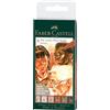Faber-Castell Faber Castell 167167 - Penna a inchiostro PITT artist pen B, miscela di colori per ritratti, 6 pezzi