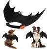 LUTER Costume di Halloween per Cani, Carino Ali di Pipistrello Gatto Costume da Cane con Campana di Zucca Costume da Pipistrello per Gatti Cani Travestimento Divertenti Costumi Cosplay (S)