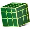 ROXENDA Mirror Cube di Velocità 3x3x3 Irregolare Bianca Cubo Puzzle Twisty Box Puzzle Giocattolo Sequenziale Divertente (verde)