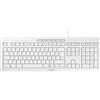 CHERRY STREAM KEYBOARD, Tastiera con filo, Layout per la Francia (AZERTY), Battitura silenziosa dei tasti, Sensazione di digitazione unica, Design piatto, Colore bianco-grigio
