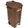 Tayg Pattumiera 120 litri con pedale e monocolore marrone, 443237
