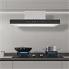 OMGGYER Cappa aspirante 60 cm in acciaio inox con potenza di aspirazione potente 350 m³/h, 3 velocità, controllo tocco, illuminazione LED, cappa da parete