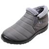 JLGY Snow Boots, stivali da neve da uomo, impermeabili, stivaletti termici da donna, in velluto, invernali, caldi, imbottiti, in cotone, piatti, invernali, unisex, Nero 1, 42 EU