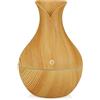 ELLENNE PROFUMATORE AMBIENTE DIFFUSORE ESSENZE UMIDIFICATORE RGB LED 130 ML JAN006 (Legno Chiaro)