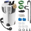 EXLECO Filtro Esterno Acquario 1400L/H 35W Pompa Filtro Acquari Regolabile, Filtrazione a 3 Stadi Filtri Acquario Esterni con Materiale Filtrante e Tubo Aria per Acquari Fino a 300 Litri HW-303A