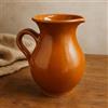 Generico Brocca Artigianale in Terracotta Smaltata Stile Rustico Fatta a Mano - Acqua, Vino - Design Bicolore Altezza 18 cm 2307251102