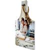 GIFART Stampa su Tagliere sottopentola in ceramica personalizzato con foto, frase, logo. Varie forme, con laccio in juta per appenderlo e fondo in sughero antiscivolo (RETTANGOLARE)