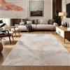 Paco Home Tappeto Salotto e Camera da Letto Moderno a Pelo Corto - Morbido, Lavabile, Antiscivolo, in Finta Pelliccia, Dimensione:300x400 cm, Colore:Beige