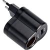 Asudaro Adattatore per Presa Accendisigari per Auto Da Ac A Dc, Asudaro Presa Adattatore per Accendisigari 12v Adattatore di Alimentazione Inverter per Spina Elettrica Eu per Camion Furgone